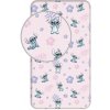 Jerry Fabrics Bavlnené napínacie prestieradlo 90x200 + 25 cm - Lilo and Stitch  Jerry Fabrics Bavlnené napínacie prestieradlo 90x200 + 25 cm - Lilo and Stitch