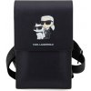 Púzdro Karl Lagerfeld Saffiano Metal Logo NFT Wallet Phone Bag čierne Púzdro Karl Lagerfeld Saffiano Metal Logo NFT Wallet Phone Bag čierne