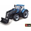 Bburago Farm Traktor New Holland s vlečkou pre kone 1:50