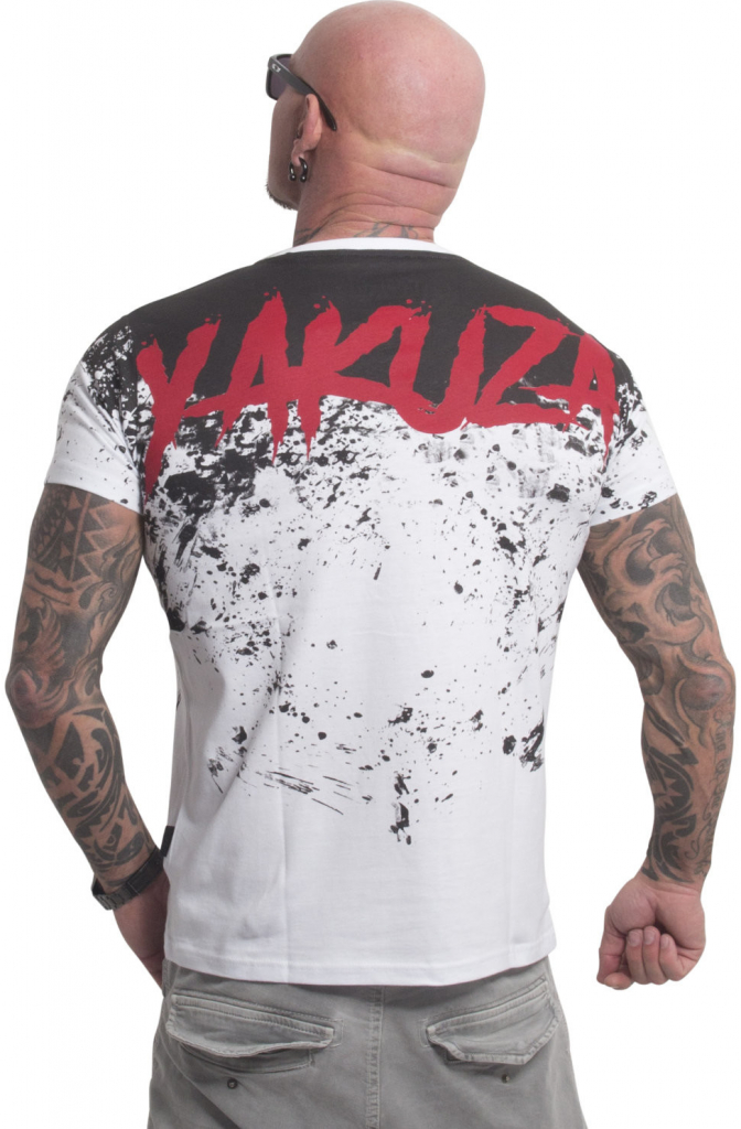 Yakuza tričko pánske Splash TSB 23043 white black
