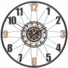 Nástenné hodiny veľké 65 cm, prelamovaný dizajn, industriálny štýl, DEKORÁCIA DO OBÝVACEJ IZBY Nástenné hodiny veľké 65 cm, prelamovaný dizajn, industriálny štýl, DEKORÁCIA DO OBÝVACEJ IZBY