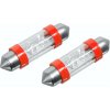 Žárovka 4LED 12V suf. SV8.5 38mm červená 2ks Žárovka 4LED 12V suf. SV8.5 38mm červená 2ks