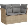 Súprava záhradného nábytku z umelého ratanu VidaXL béžová, 2-dielna Súprava záhradného nábytku z umelého ratanu VidaXL béžová, 2-dielna