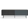 Čierno-antracitový TV stolík 180x56 cm Nube – Teulat Čierno-antracitový TV stolík 180x56 cm Nube – Teulat