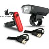 Predné+zadné bicyklové svetlo Falcon Eye CITY BIKE, USB-C nabíjateľné Predné+zadné bicyklové svetlo Falcon Eye CITY BIKE, USB-C nabíjateľné