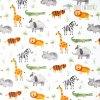 Bavlnený popelín so zvieratkami, digitálna tlač 1 m Bavlnený popelín so zvieratkami, digitálna tlač 1 m