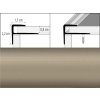 Prechodové lišty A60 - SCHODOVÁ s lištou - šírka 1,6 x výška 2,3 x 270 cm - šampaň Prechodové lišty A60 - SCHODOVÁ s lištou - šírka 1,6 x výška 2,3 x 270 cm - šampaň