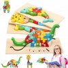 VZDELÁVACIE VEĽKÉ DREVENÉ PUZZLE DINOSAURY SKLADAČKA PRE NAJMENŠÍCH VZDELÁVACIE VEĽKÉ DREVENÉ PUZZLE DINOSAURY SKLADAČKA PRE NAJMENŠÍCH