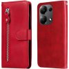Peňaženkové kožené puzdro Calf Zipper na Xiaomi Redmi Note 13 Pro 4G - Červená Peňaženkové kožené puzdro Calf Zipper na Xiaomi Redmi Note 13 Pro 4G - Červená