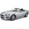 Bburago Plus Fiat 124 Spider 1:24 strieborná metalíza Bburago Plus Fiat 124 Spider 1:24 strieborná metalíza