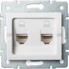Kanlux LOGI Dvojitá datová zásuvka nezávislá 2xRJ45Cat 6 Jack - bílá 25111 Kanlux LOGI Dvojitá datová zásuvka nezávislá 2xRJ45Cat 6 Jack - bílá 25111