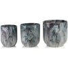 Mondex Sada 3 ks keramických květináčů NEVA MARBLE V modrá/šedá Mondex Sada 3 ks keramických květináčů NEVA MARBLE V modrá/šedá