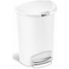 Pedálový odpadkový kôš Simplehuman – 50 l, polguľatý, plast, biely (CW1356) Pedálový odpadkový kôš Simplehuman – 50 l, polguľatý, plast, biely (CW1356)