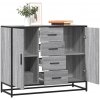 vidaXL Komoda sivý dub sonoma 92x35x76 cm kompozitné drevo vidaXL Komoda sivý dub sonoma 92x35x76 cm kompozitné drevo