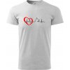 Nemecký ovčiak ekg - Tričko extra veľké (5-8XL) - 5XL ( Svetlosivý melír ) Nemecký ovčiak ekg - Tričko extra veľké (5-8XL) - 5XL ( Svetlosivý melír )