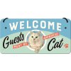 Nostalgic Art Plechová Ceduľa Welcome Guests Cat Nostalgic Art Plechová Ceduľa Welcome Guests Cat
