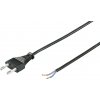 Ledco Flexo (prívodná) šnúra / napájací kábel s vidlicou, dvojlinka 1.8m, čierna Ledco Flexo (prívodná) šnúra / napájací kábel s vidlicou, dvojlinka 1.8m, čierna