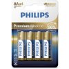 PHILIPS Premium Alkaline AA 4ks LR6M4B/10 PHILIPS Premium Alkaline AA 4ks LR6M4B/10