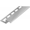 SP19 schodová lišta Z, hliník elox striebro protišmyk, 10 mm, 2,5 m SP19 schodová lišta Z, hliník elox striebro protišmyk, 10 mm, 2,5 m