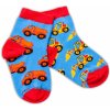 Baby Nellys Bavlnené veselé ponožky Stavebné stroje modré Baby Nellys Bavlnené veselé ponožky Stavebné stroje modré