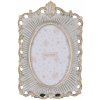 Clayre & Eef Šedo-zlatý antik fotorámik zdobený kvetmi - 15*2*23 cm / 10*15 cm - Clayre & Eef Clayre & Eef Šedo-zlatý antik fotorámik zdobený kvetmi - 15*2*23 cm / 10*15 cm - Clayre & Eef