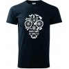 Bike lebka - Klasické pánske tričko vyššej gramáže - 3XL ( Tmavomodrá (takmer čierna) ) Bike lebka - Klasické pánske tričko vyššej gramáže - 3XL ( Tmavomodrá (takmer čierna) )