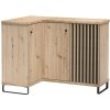 Casarredo Komoda rohová na nohách BARBUS dub artisan/černá Casarredo Komoda rohová na nohách BARBUS dub artisan/černá
