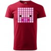 Sablio Tričko s potlačou Blocks Pig - červené 4XL Sablio Tričko s potlačou Blocks Pig - červené 4XL