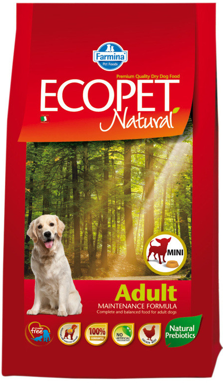 Ecopet Natural Dog Adult Mini 12 kg + 2 kg