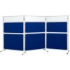 2x3 Modular textilná tabuľa 120x180 k paravánu / filcový modrý povrch / ALU rám