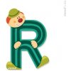 Janod drevené písmenko R lepiace svetlozelené tmavozelené modré ružové Janod drevené písmenko R lepiace svetlozelené tmavozelené modré ružové