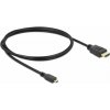 Delock HDMI prepojovací kábel Zástrčka HDMI-A, Zástrčka HDMI Micro-D 1 m čierna 82661 4K UHD, pozlátené kontakty HDMI kábel; 82661 Delock HDMI prepojovací kábel Zástrčka HDMI-A, Zástrčka HDMI Micro-D 1 m čierna 82661 4K UHD, pozlátené kontakty HDMI kábel; 82661