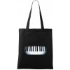 Piano v tme - Taška bavlnená - 42 x 38 cm ( Čierna ) Piano v tme - Taška bavlnená - 42 x 38 cm ( Čierna )