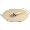 Pronett Pizza set - kameninový podnos 33 cm + krájač Pronett Pizza set - kameninový podnos 33 cm + krájač