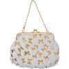 Clayre & Eef Biela chlpatá dievčenská kabelka so zlatými motýlikami - 15*10 cm - Clayre & Eef Clayre & Eef Biela chlpatá dievčenská kabelka so zlatými motýlikami - 15*10 cm - Clayre & Eef