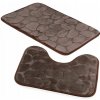 Kúpeľňová predložka Tadar hnedá, sada 2 ks, obdĺžniková, protišmyková Kúpeľňová predložka Tadar hnedá, sada 2 ks, obdĺžniková, protišmyková