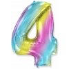 Balón fóliový číslica dúhový – rainbow – 102 cm – 4 8435102305869 Balón fóliový číslica dúhový – rainbow – 102 cm – 4 8435102305869