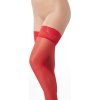 Čipkované červené pančuchy (veľkosť S/L) Čipkované červené pančuchy (veľkosť S/L)