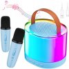 PRENOSNÝ KARAOKE SET BLUETOOTH REPRODUKTOR RGB DVA MIKROFÓNY USB MINI JACK PRENOSNÝ KARAOKE SET BLUETOOTH REPRODUKTOR RGB DVA MIKROFÓNY USB MINI JACK
