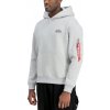 Alpha Industries Signature BP Hoody pánska mikina pastel grey Farba: šedá, Veľkosť: XL Alpha Industries Signature BP Hoody pánska mikina pastel grey Farba: šedá, Veľkosť: XL