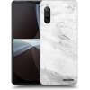 Picasee silikónový čierny obal pre Sony Xperia 10 III - White marble Picasee silikónový čierny obal pre Sony Xperia 10 III - White marble