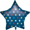 Procos Fóliový balón modrá hviezda - Farebné hviezdičky 46 cm Procos Fóliový balón modrá hviezda - Farebné hviezdičky 46 cm