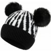 Fashionweek Dámska zimná čiapka s brmbolcom flísová podšívka ZEBRA-GAGA Farba: Čierna Fashionweek Dámska zimná čiapka s brmbolcom flísová podšívka ZEBRA-GAGA Farba: Čierna