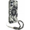 GUESS kryt pre iPhone 16 compatible with MagSafe (IML Palm Trees Triangle W/ Pearl Strap) black GUESS kryt pre iPhone 16 compatible with MagSafe (IML Palm Trees Triangle W/ Pearl Strap) black