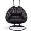 Home Deluxe Polyratanové závesné kreslo Twin čierna 100397796 Home Deluxe Polyratanové závesné kreslo Twin čierna 100397796