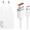 Xiaomi MDY-15-ET USB-A 67W Cestovná Nabíjačka + USB-C 6A Dátový Kábel White (Bulk) Xiaomi MDY-15-ET USB-A 67W Cestovná Nabíjačka + USB-C 6A Dátový Kábel White (Bulk)