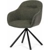 Autronic DCH-Y1143 GRN2 Stolička jedálenská, zelená látka a tmavo šedá látka v dekore vintage kože, čierny kov, otočná P90 ° + L90 ° s vratným mechanizmom Autronic DCH-Y1143 GRN2 Stolička jedálenská, zelená látka a tmavo šedá látka v dekore vintage kože, čierny kov, otočná P90 ° + L90 ° s vratným mechanizmom