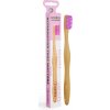 Nordics Bambusová zubná kefka Stredne tvrdá Ružová Nordics Bambusová zubná kefka Stredne tvrdá Ružová