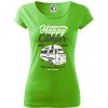 Happy Camper - Dámske tričko Pure - XS ( Apple Green ) Happy Camper - Dámske tričko Pure - XS ( Apple Green )