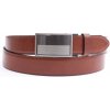 Špongr pánsky kožený opasok 3586 s plnou sponou AUTOMAT hnedý